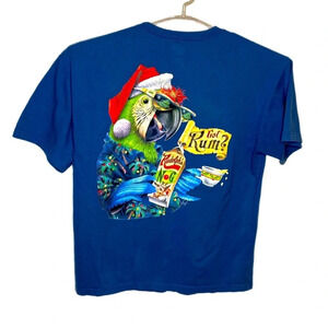 Goin Costal tee parrot on back with Santa Hat.  So cute.  Size L or XL.